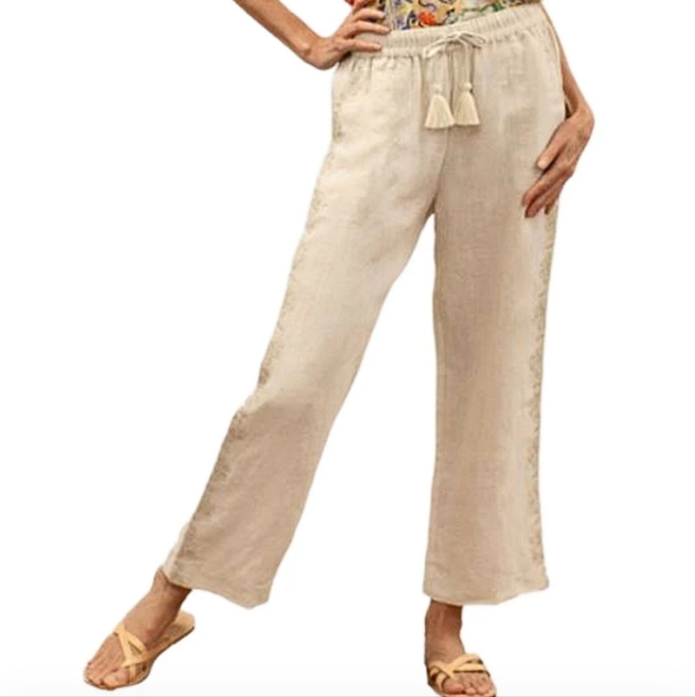 🏷️ Kyla Seo By Caite Maren Pant in Flax Pull-on Pant Size Small